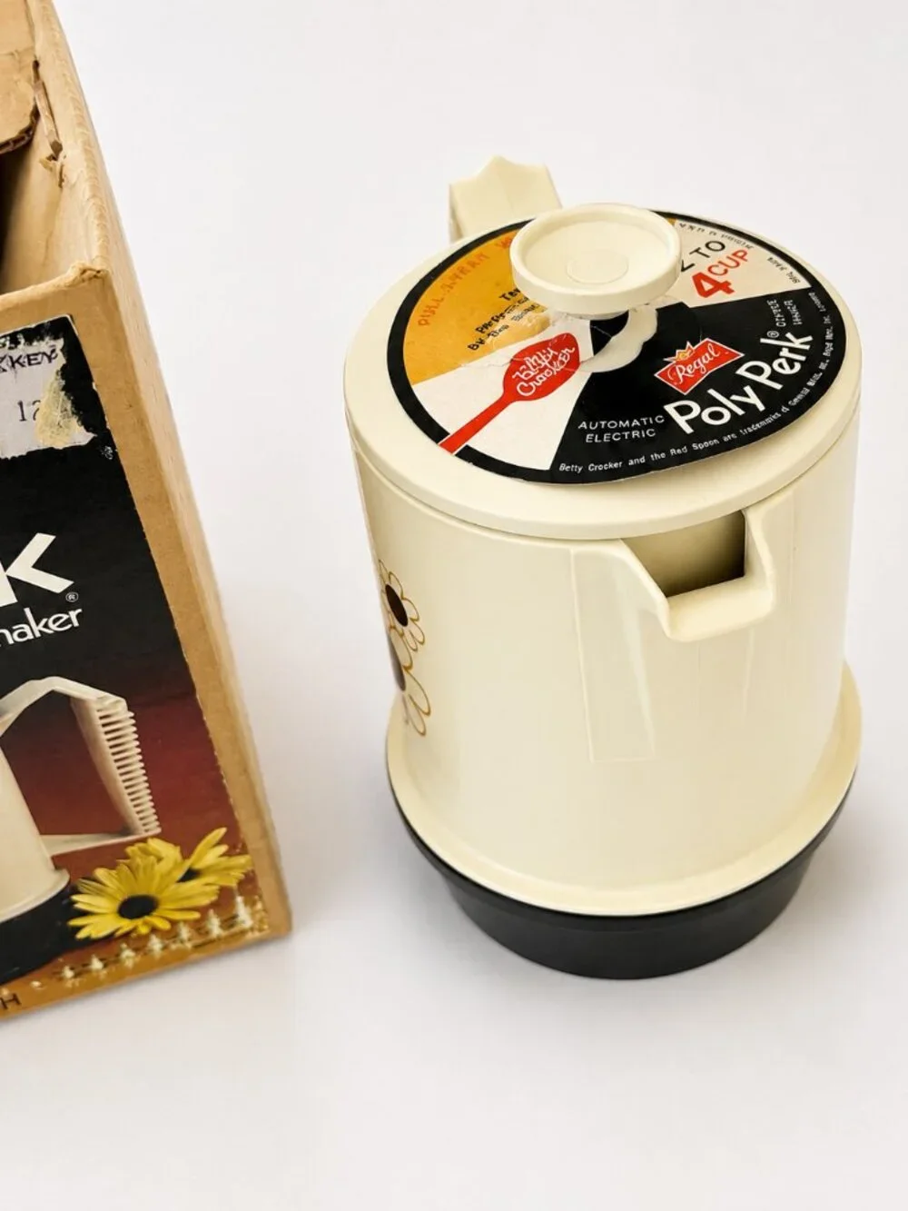 Vintage Regal Poly Perk K7503 Electric Coffee Maker 2-4 Cup Tested w/ Box 1970s